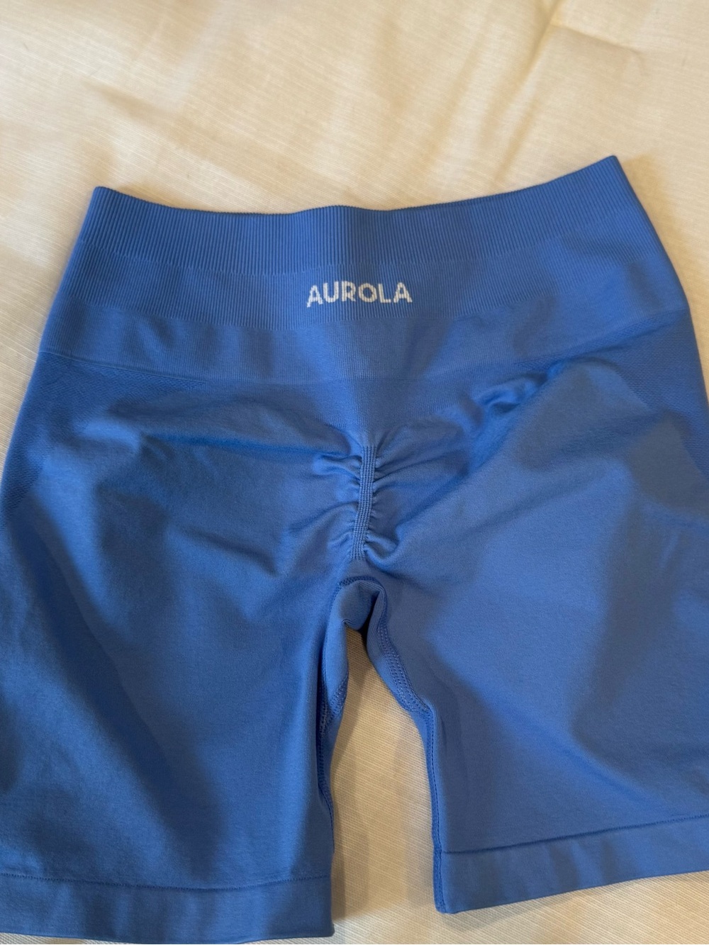 Aurola High-Rise Blue Bike Shorts for Women
